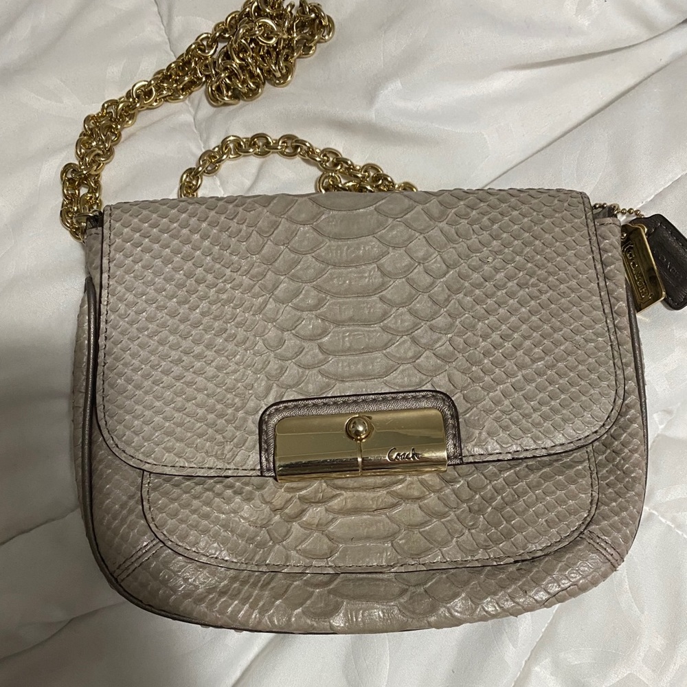 Coach Kristin Embossed Python Crossbody - image 1